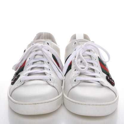 Gucci Calfskin Web Studded Arrow Ace Sneakers 39 White 2 of 13