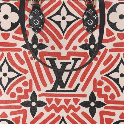 Louis Vuitton Monogram Giant Crafty Onthego GM Creme Rouge Black 9 of 9