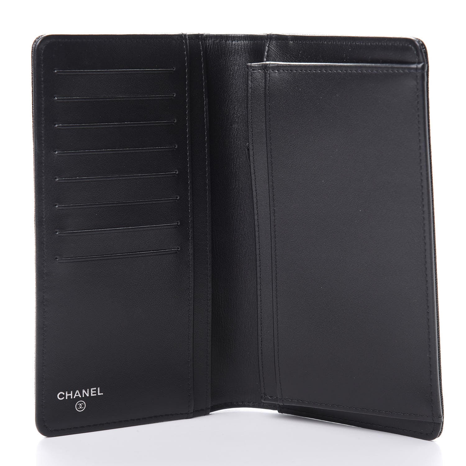 Chanel Caviar Quilted Boy Yen Wallet Black 5 of 9