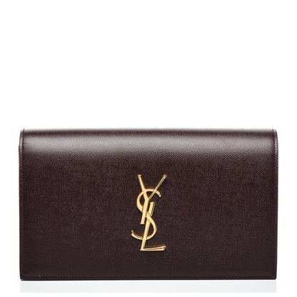 Saint Laurent Grain De Poudre Classic Monogram Clutch Amaranto 1 of 7
