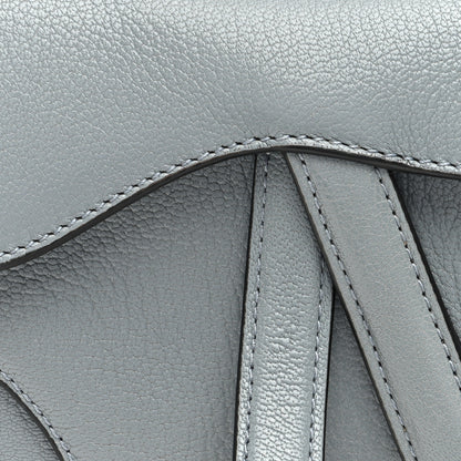 Christian Dior Goatskin Micro Saddle Bag Cloud Blue 7 of 9