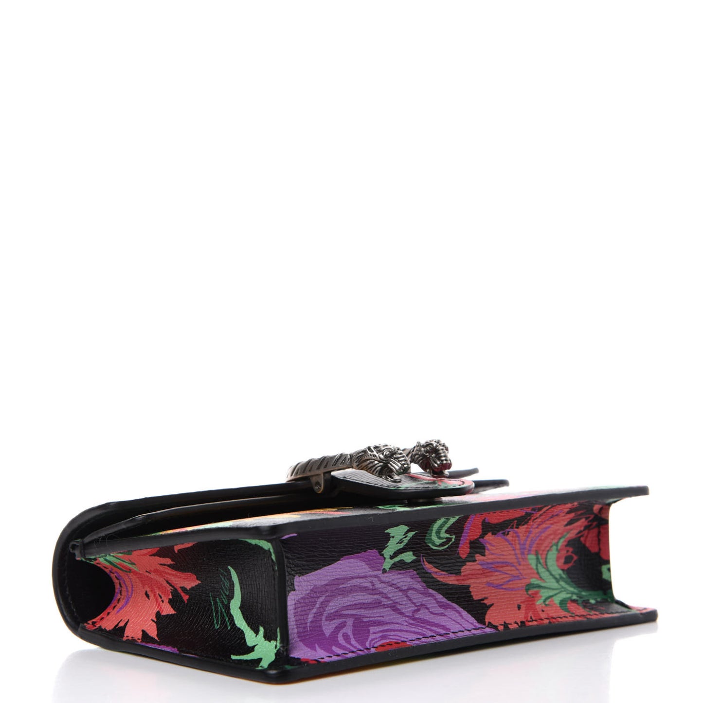 X KEN SCOTT New Shangai Calfskin Jenny Floral Print Super Mini Dionysus Shoulder Bag Black Pink