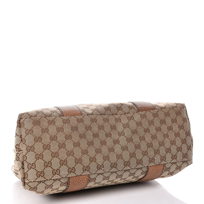 Gucci Monogram Medium Bamboo Bar Tote Brown 4 of 10