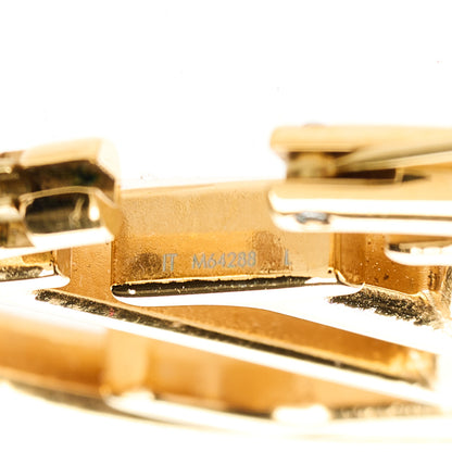 Louis Vuitton Metal Louise Hoop Earrings Gold 4 of 4
