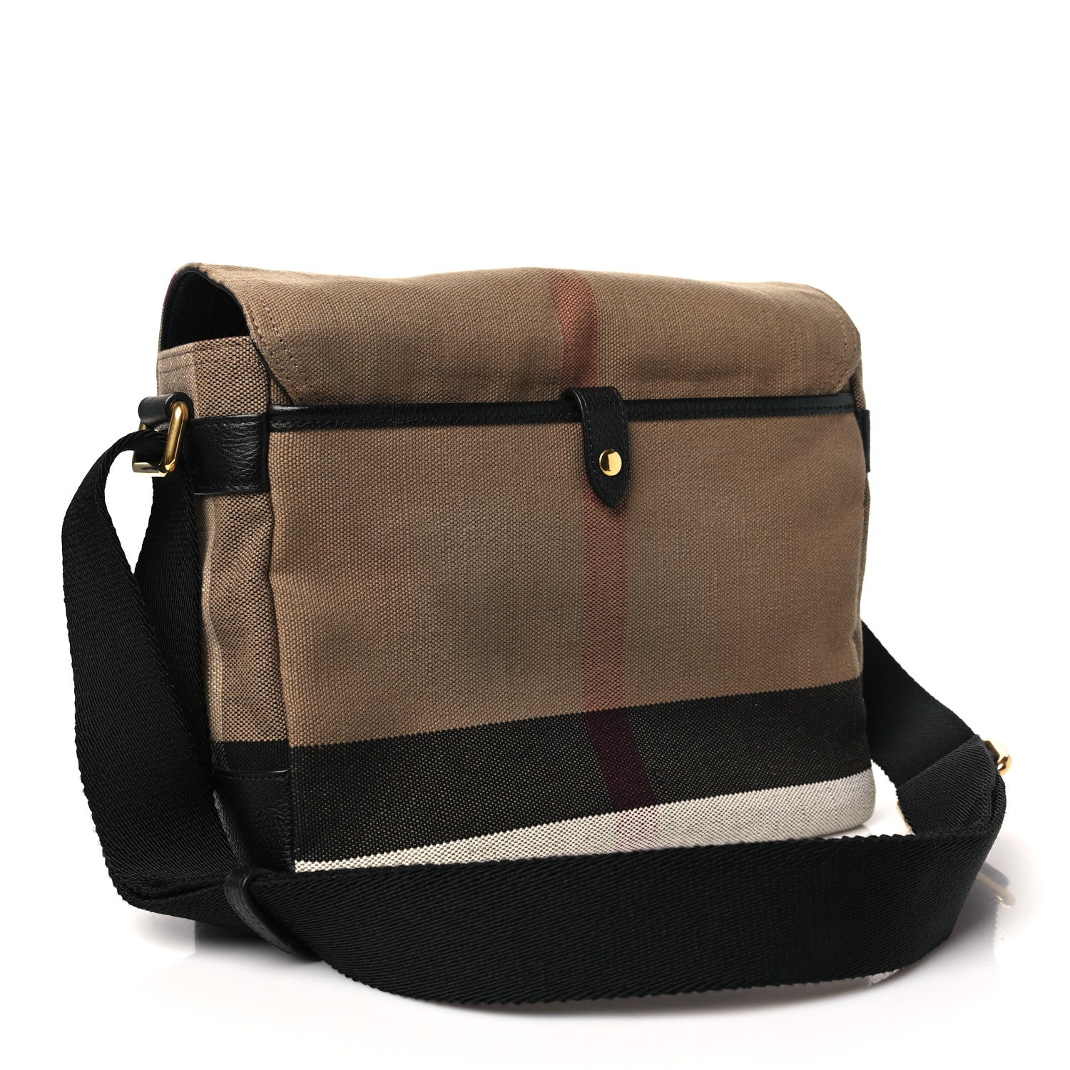 Burberry Canvas Mega Check Baildon Messenger Bag Black 2 of 10