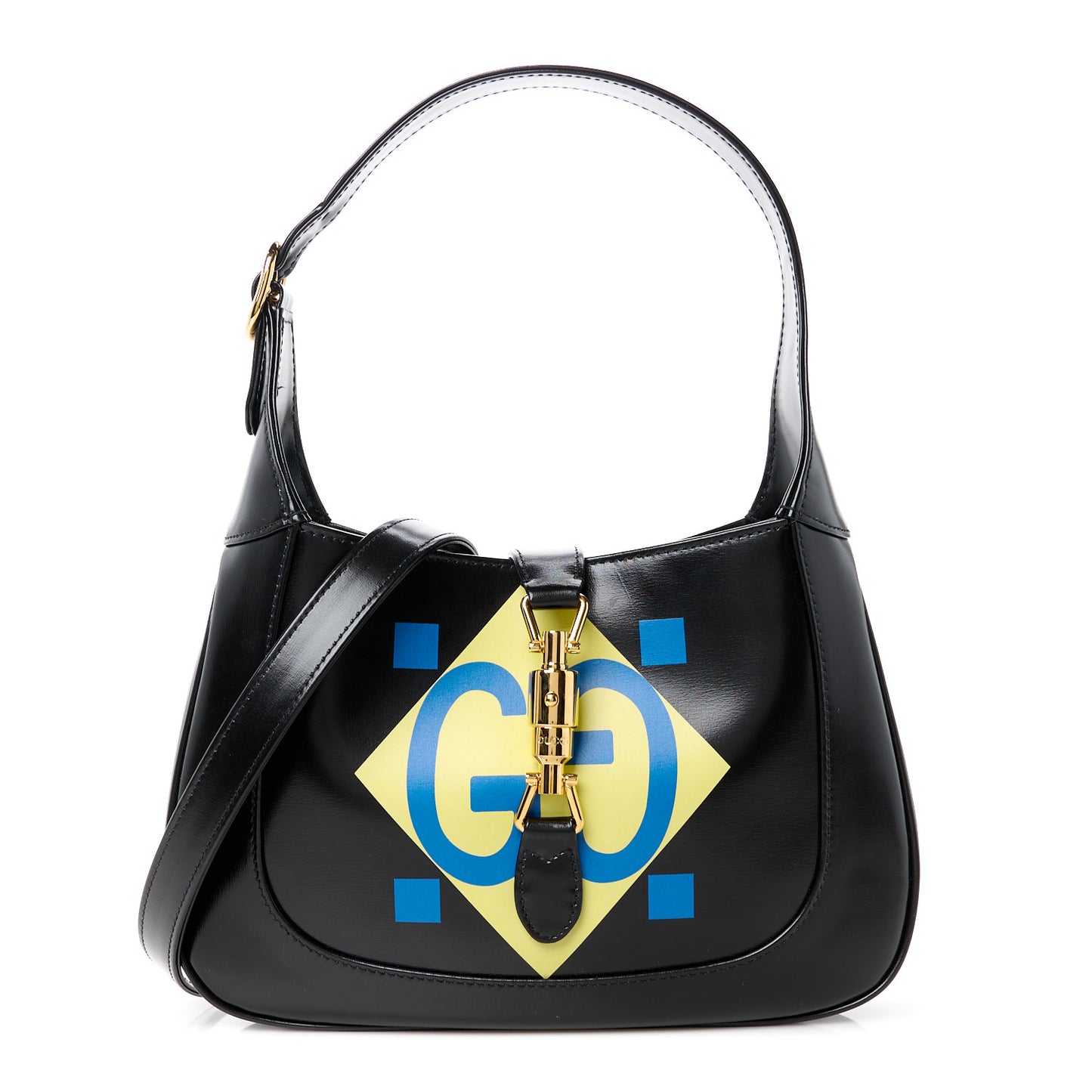 Calfskin Geometric Small Jackie 1961 Hobo Black