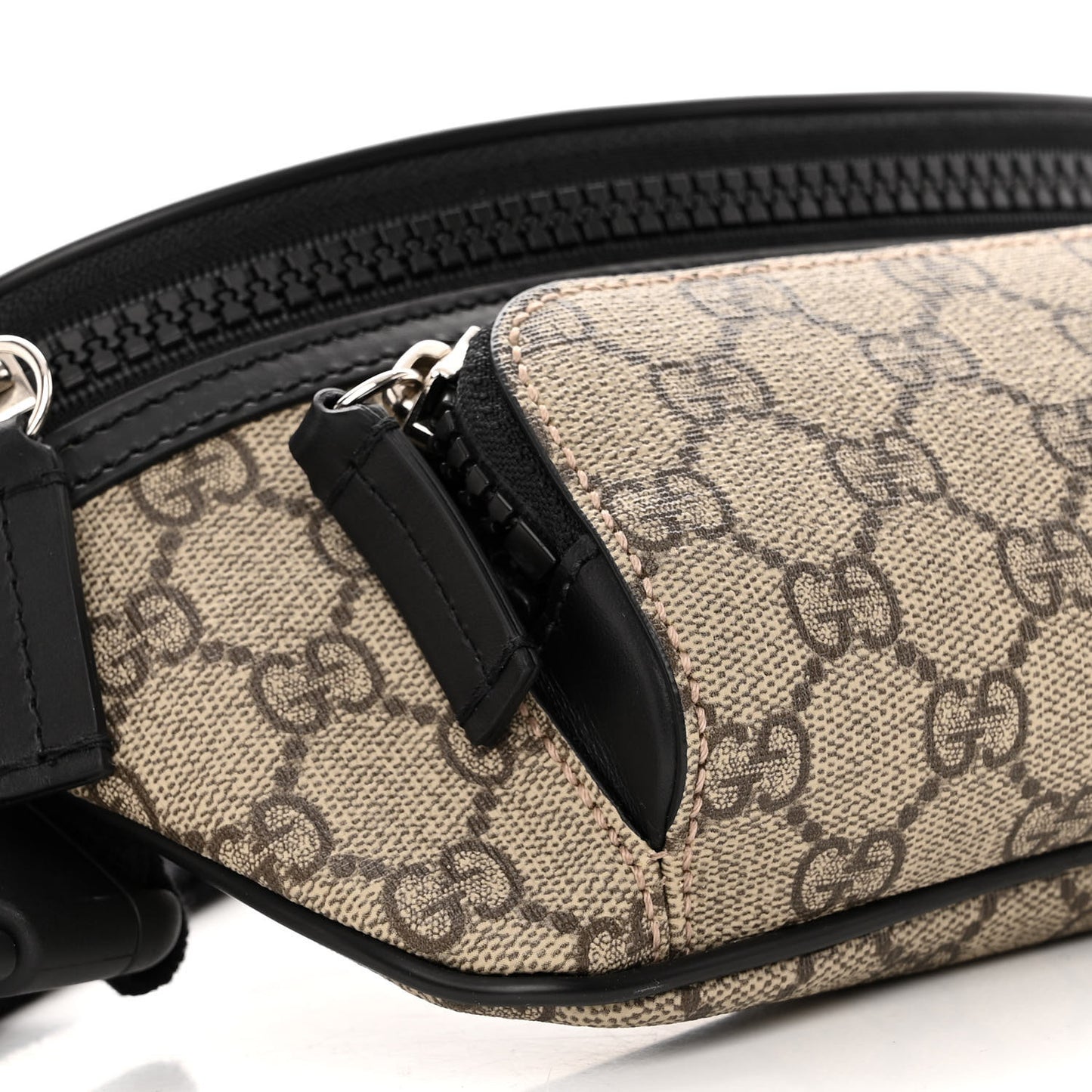 GG Supreme Monogram Belt Bag Black