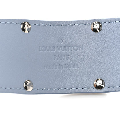 Louis Vuitton Calfskin So LV Cuff Bracelet 17 Light Blue 4 of 7