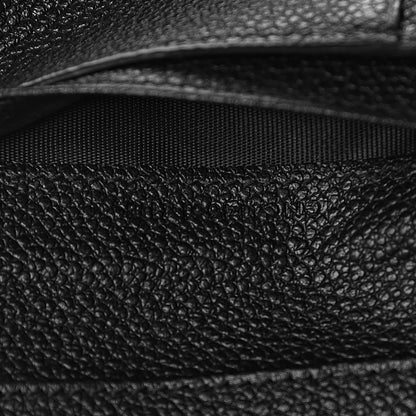 Saint Laurent Grained Calfskin Rive Gauche Compact Zip Around Wallet Black 7 of 9