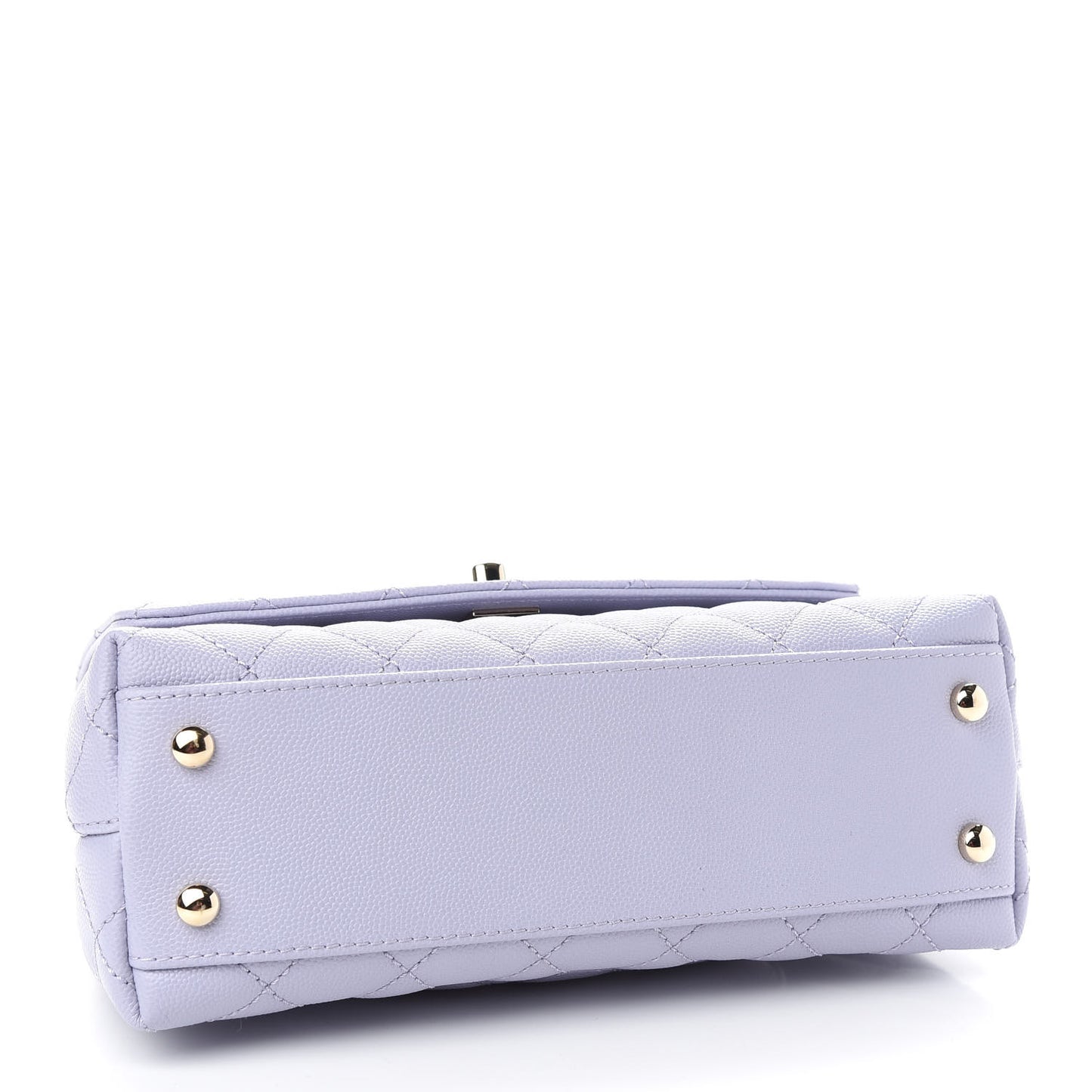 Caviar Quilted Mini Coco Handle Flap Light Purple