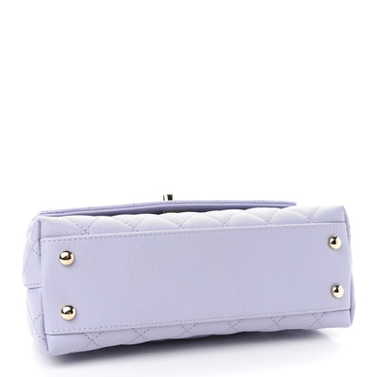 Chanel Caviar Quilted Mini Coco Handle Flap Light Purple 4 of 9