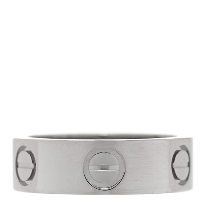 Cartier 18K White Gold 5.5mm LOVE Ring 48 4.5 3 of 4