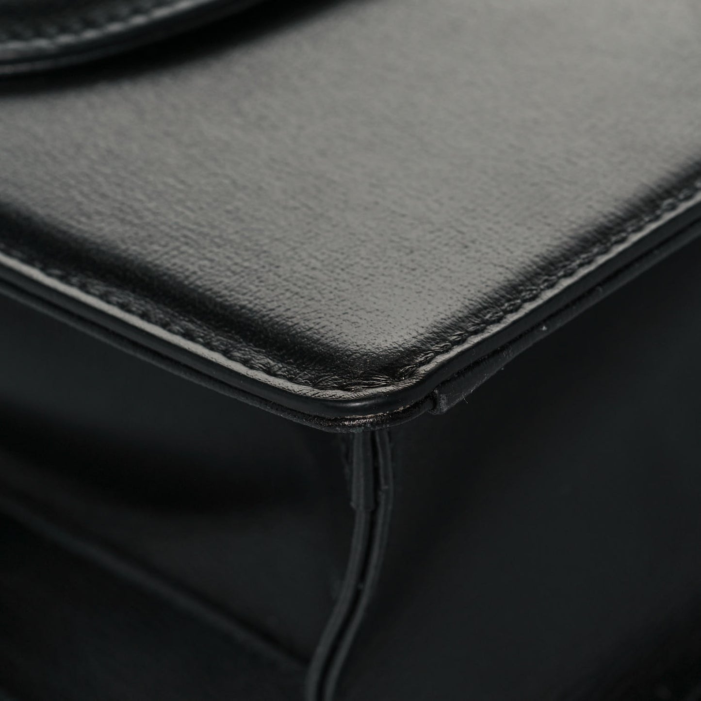 Textured Calfskin Medium Torchon GG Ring Shoulder Bag Black