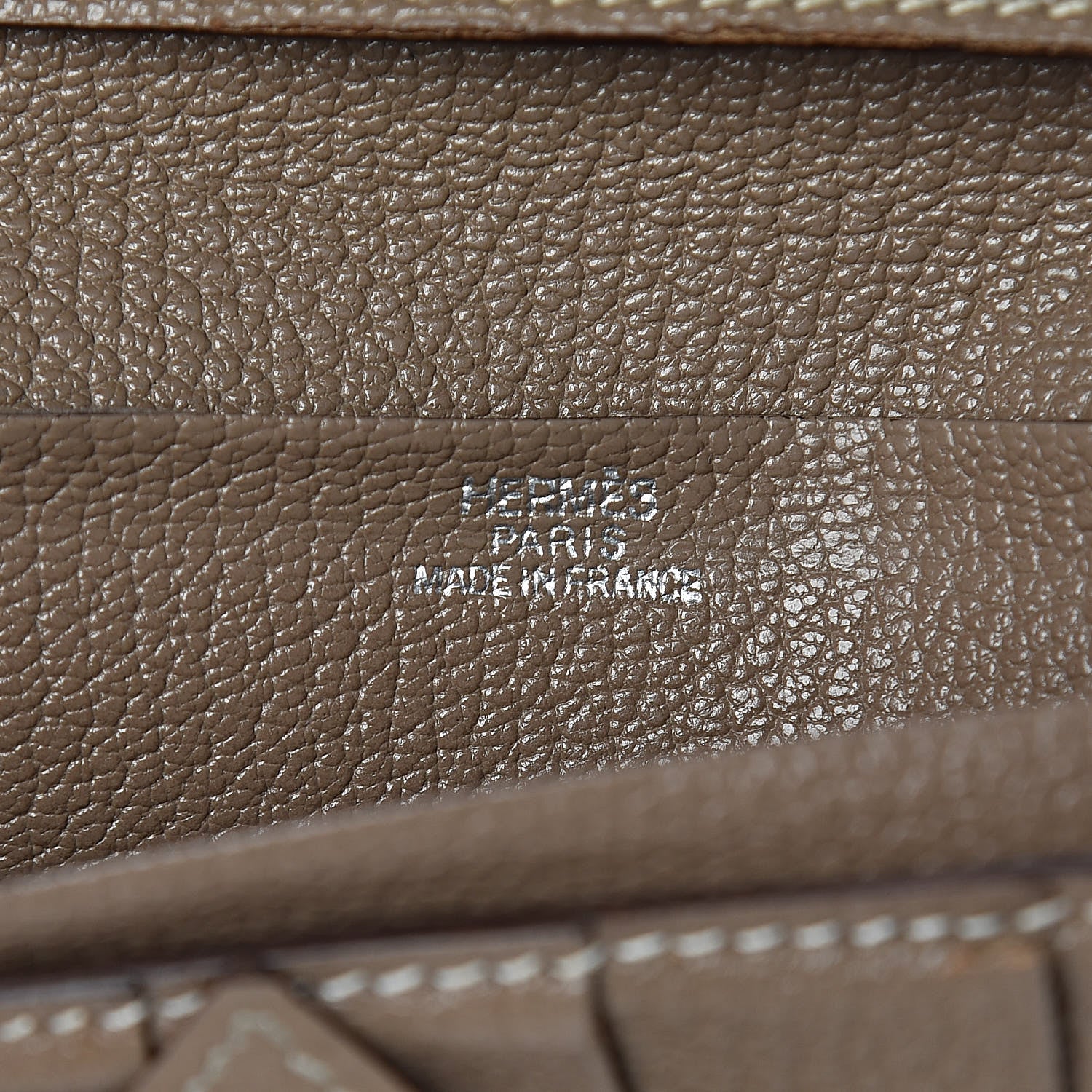 Hermes Chevre Mysore Bearn Gusset Wallet Etoupe 6 of 18