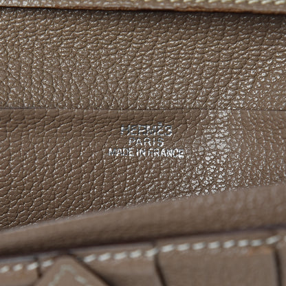 Hermes Chevre Mysore Bearn Gusset Wallet Etoupe 6 of 18