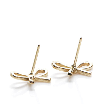 Tiffany 18K Yellow Gold Bow Earrings 3 of 6