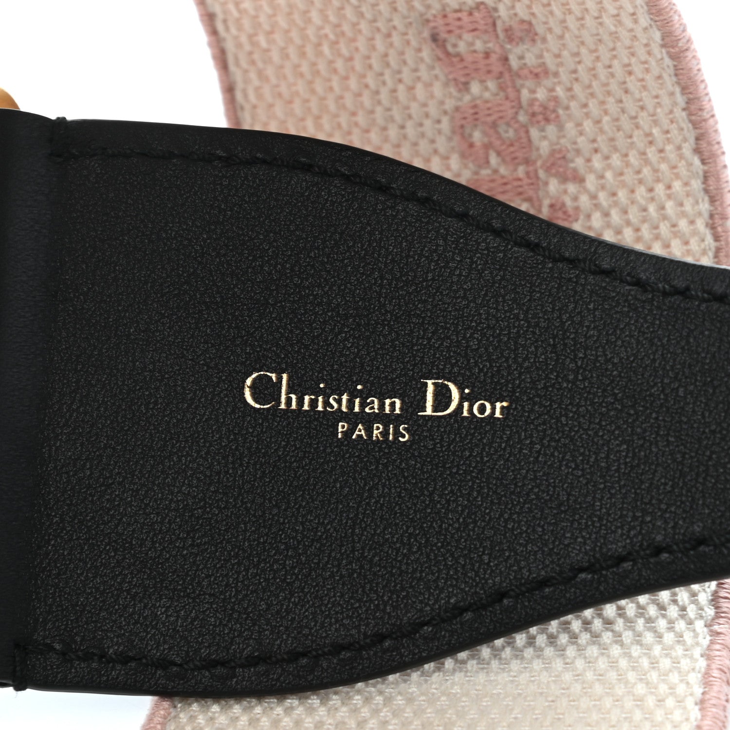 Christian Dior Canvas Embroidered Large Book Belt 85 34 Pink White 3 of 7