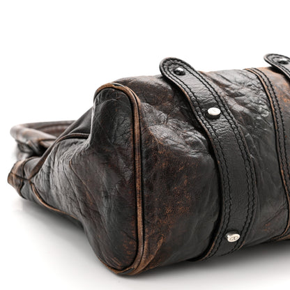 Valentino Garavani Distressed Calfskin VLogo Shoulder Bag Brown 8 of 25