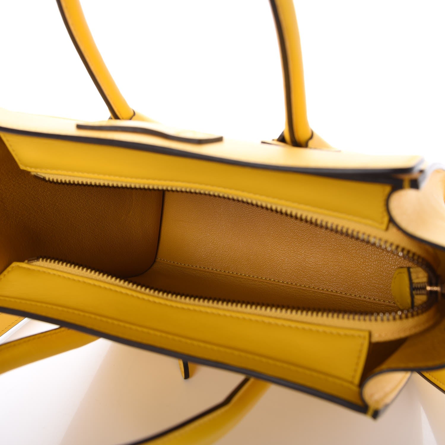 Celine Palmelato Calfskin Nano Luggage Sunflower 6 of 15