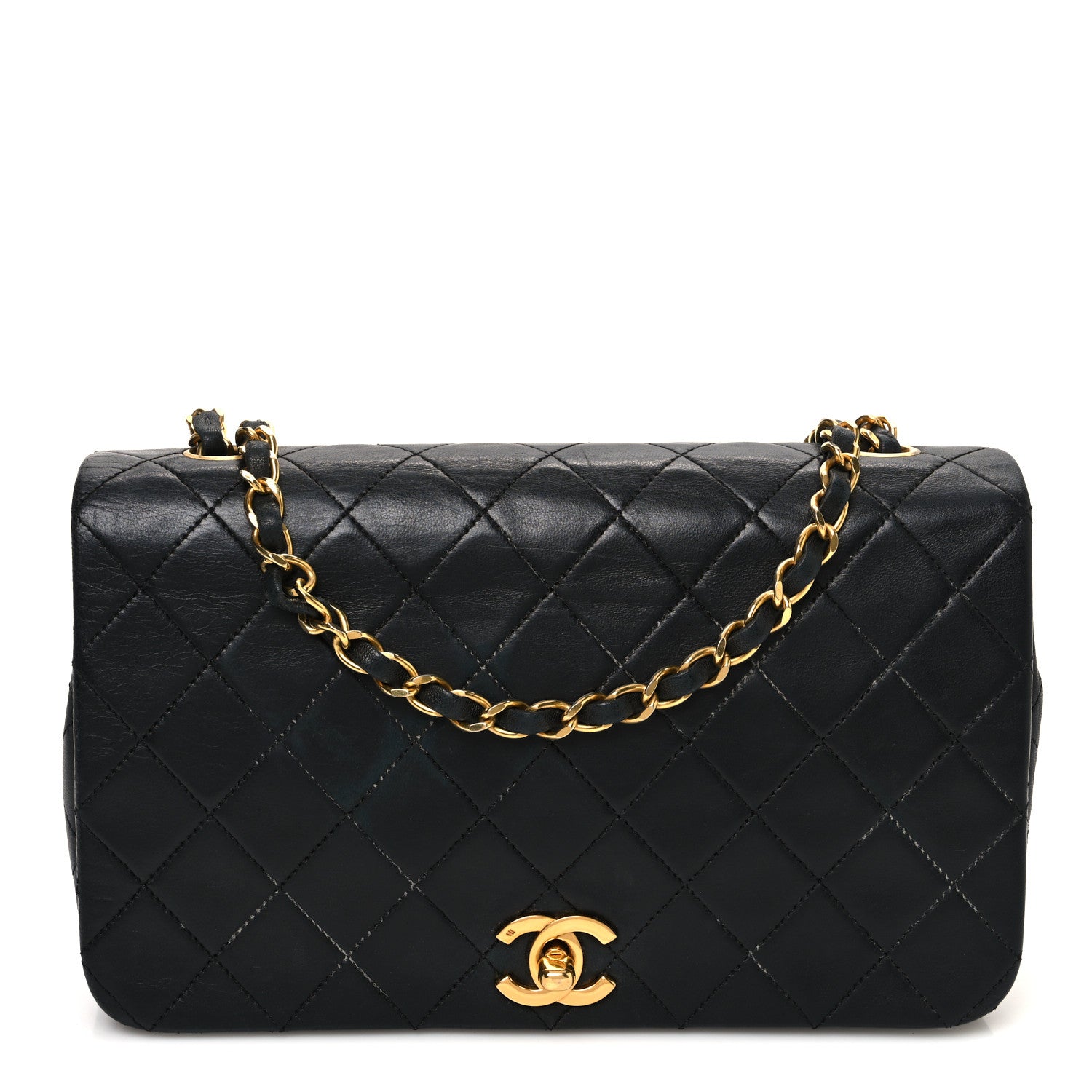 Chanel Lambskin Quilted Small Single Flap Black 1 of 14