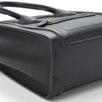 Celine Smooth Calfskin Nano Luggage Black 5 of 9