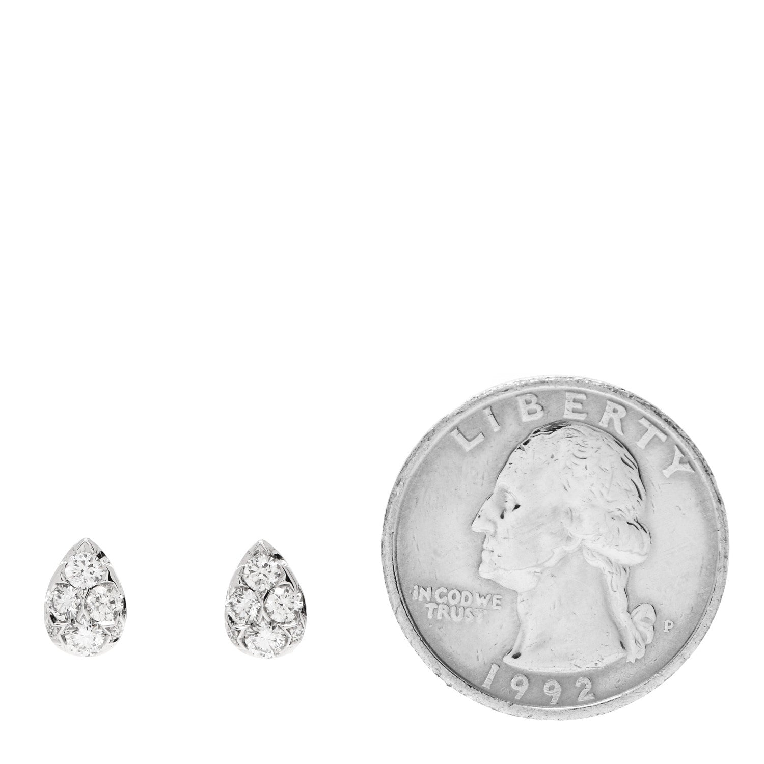 Cartier 18K White Gold Diamond Etincelle De Cartier Earrings 2 of 6