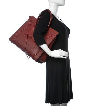 Celine Supple Calfskin Large Phantom Luggage Burgundy 2 of 9