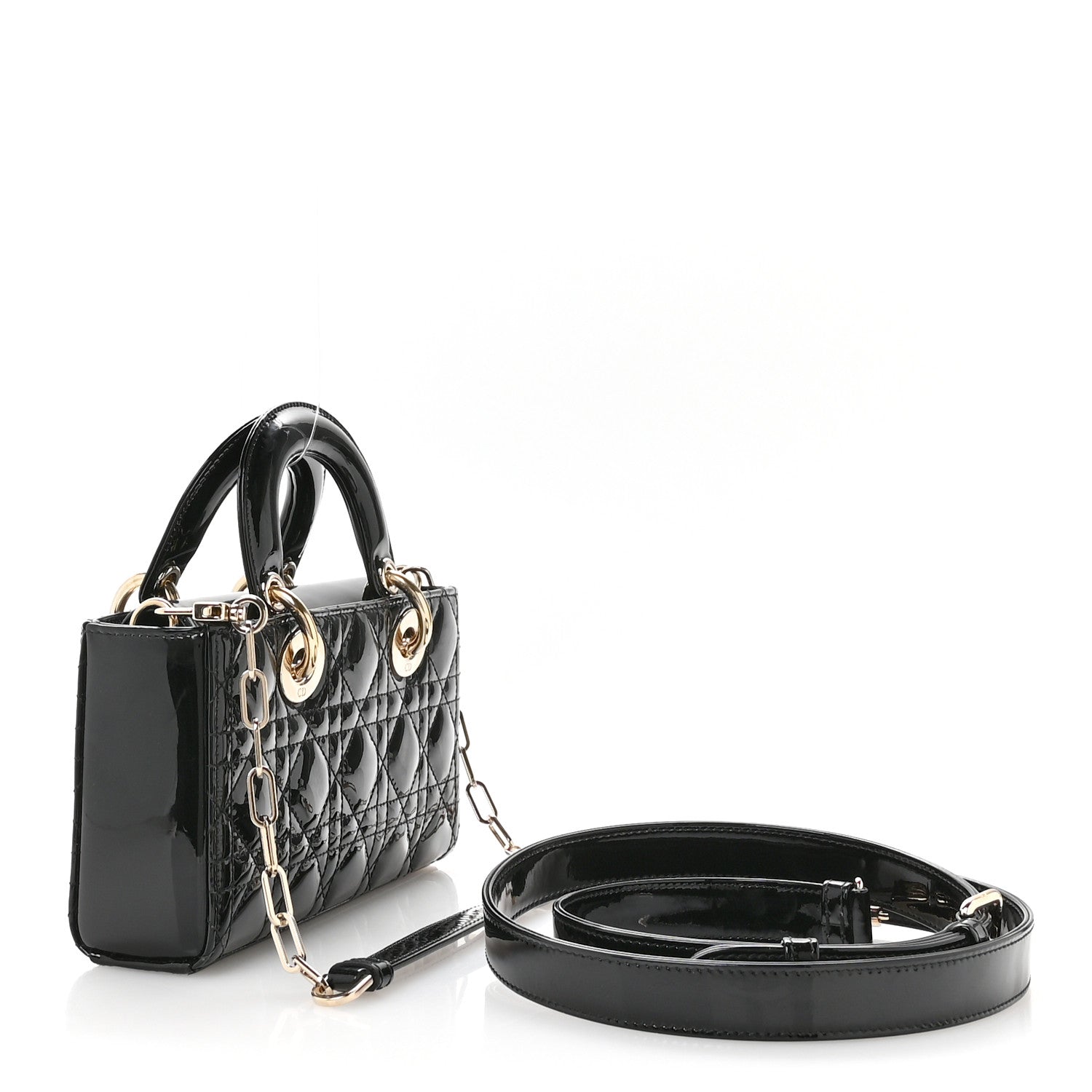 Christian Dior Patent Cannage Small Lady D-Joy Black 3 of 11