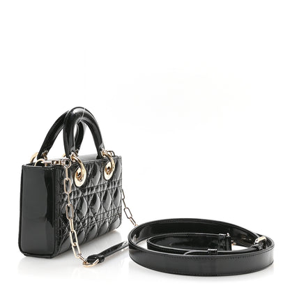 Christian Dior Patent Cannage Small Lady D-Joy Black 3 of 11