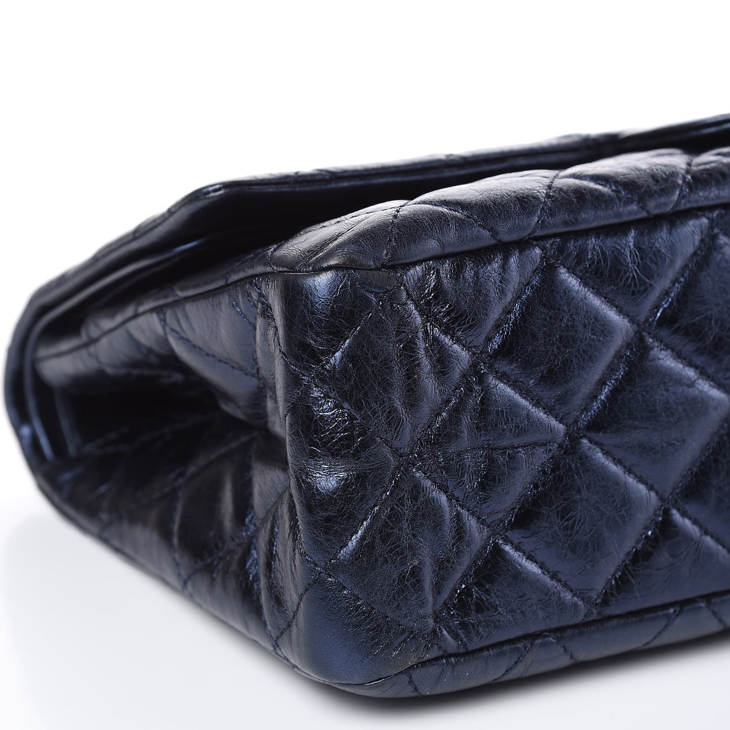 Metallic Aged Calfskin Quilted 2.55 Reissue 227 Flap Blue