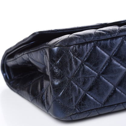 Chanel Metallic Aged Calfskin Quilted 2.55 Reissue 227 Flap Blue 10 of 12