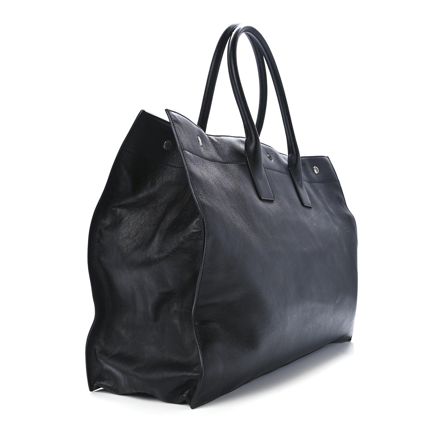 Saint Laurent Vitello Rive Gauche Large Tote Black 3 of 12