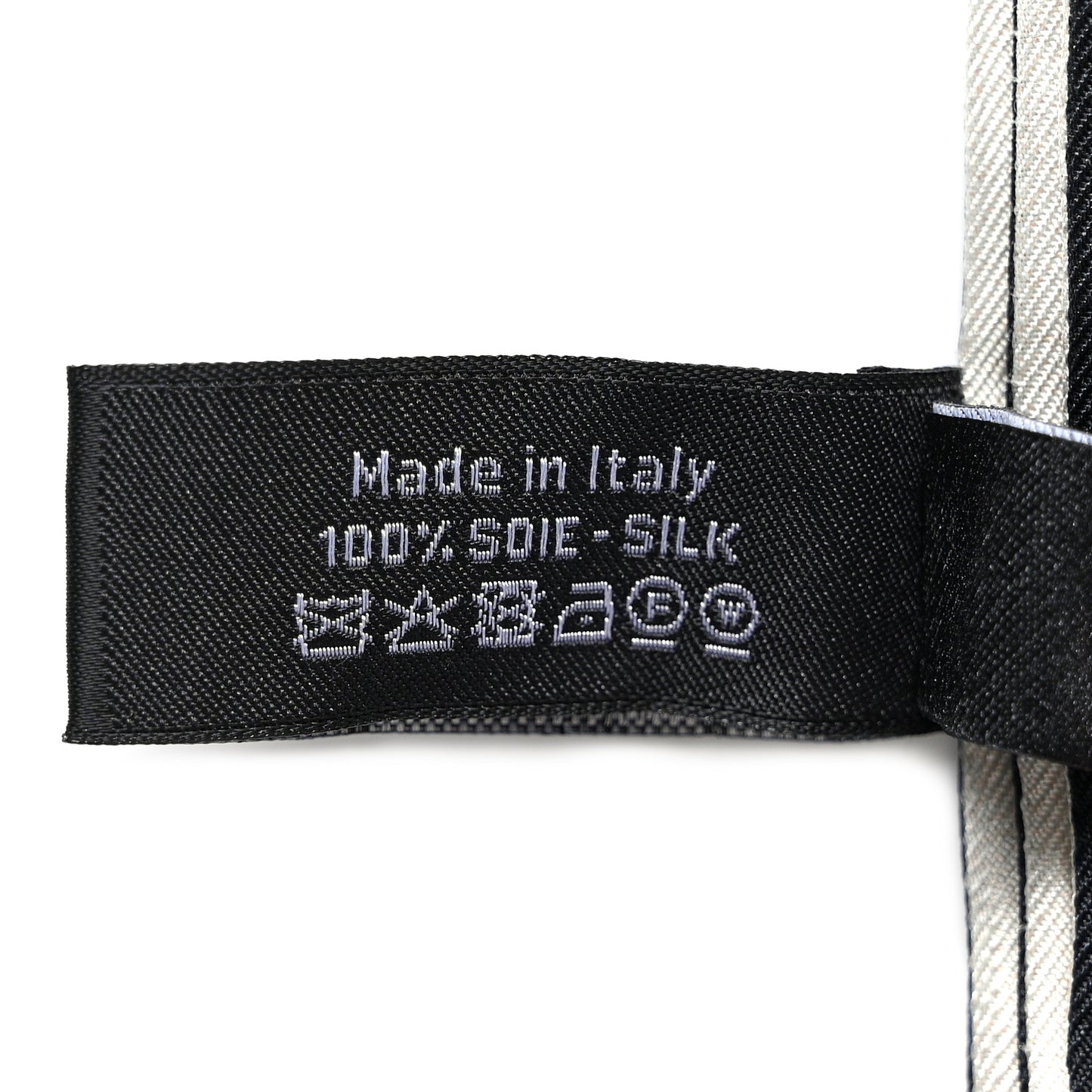 Silk CC Slim Bandeau Scarf Black Ecru