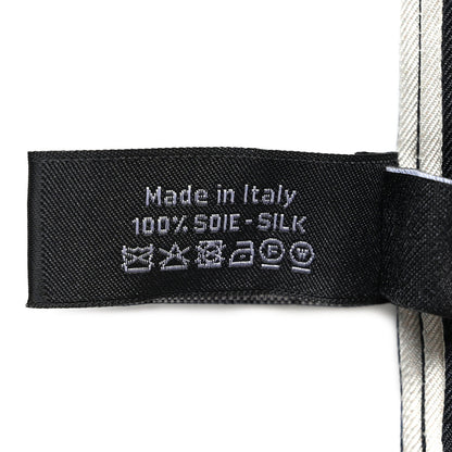 Chanel Silk CC Slim Bandeau Scarf Black Ecru 4 of 8