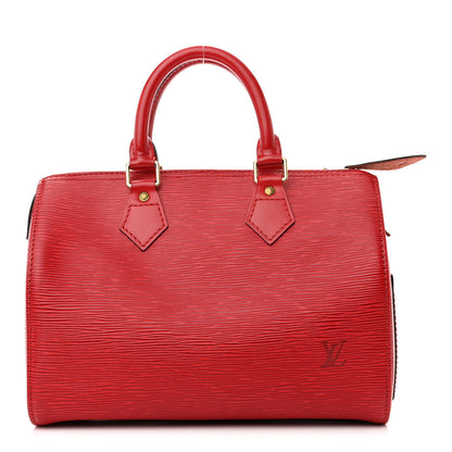 Louis Vuitton Epi Speedy 25 Castillan Red 1 of 14