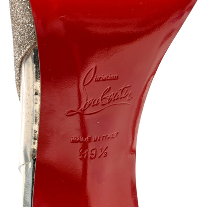 Christian Louboutin Mini Glitter PVC Specchio Optisexy 100 Pumps 39.5 Ivory Light Gold 6 of 8