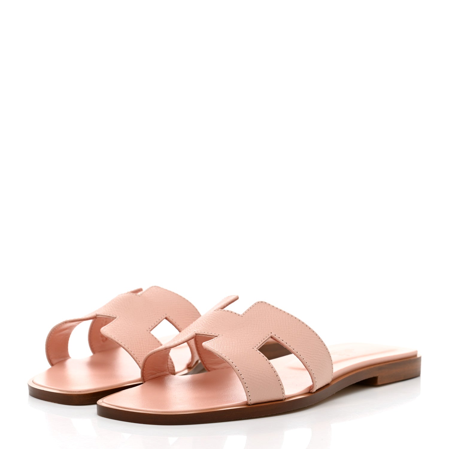 Hermes Epsom Oran Sandals 36.5 Rose Pale 3 of 9
