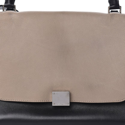 Celine Drummed Calfskin Medium Tri-Color Trapeze Light Khaki 14 of 25