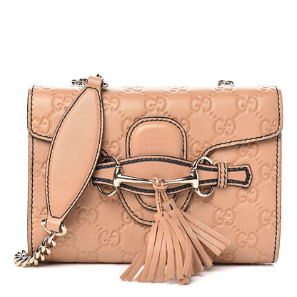 Gucci Guccissima Mini Emily Chain Shoulder Bag Camelia 1 of 10