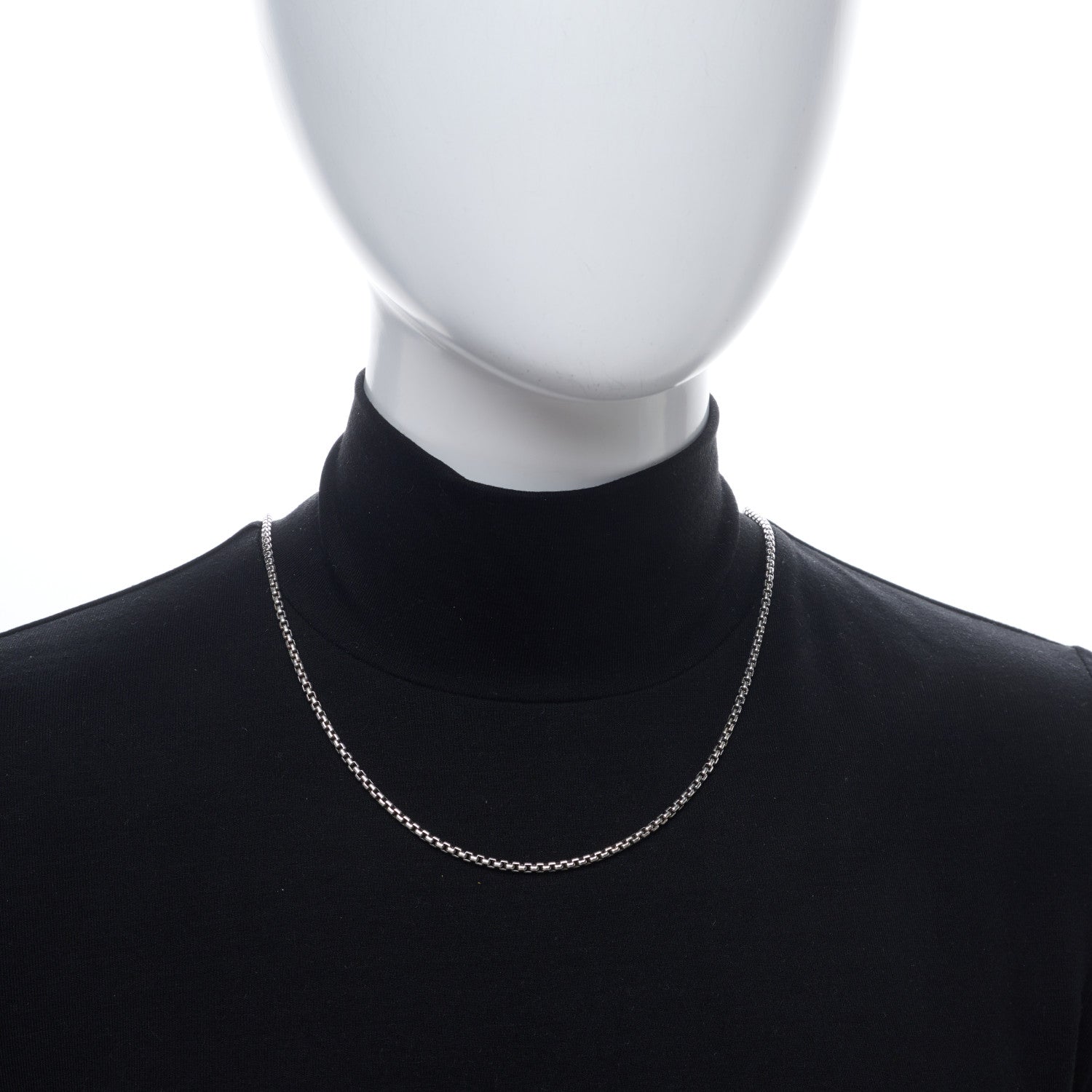 David Yurman Sterling Silver 2.7mm Box Chain Necklace 20" 2 of 5