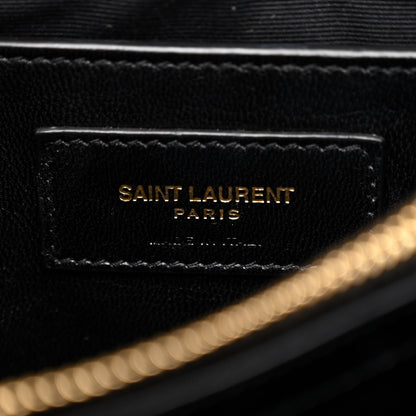 Saint Laurent Calfskin Y Quilted Monogram Small Loulou Chain Satchel Black 6 of 10