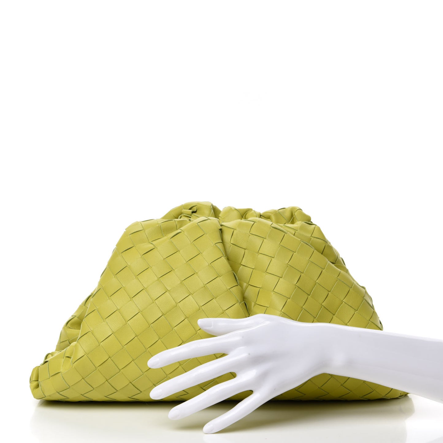 Nappa Maxi Intrecciato The Pouch Oversized Clutch Kiwi