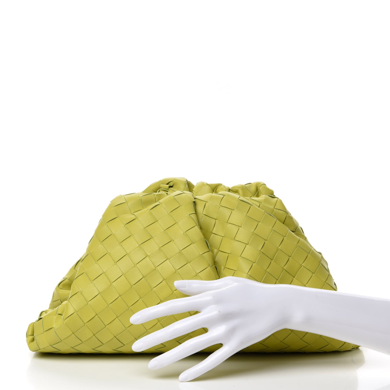 Bottega Veneta Nappa Maxi Intrecciato The Pouch Oversized Clutch Kiwi 2 of 10