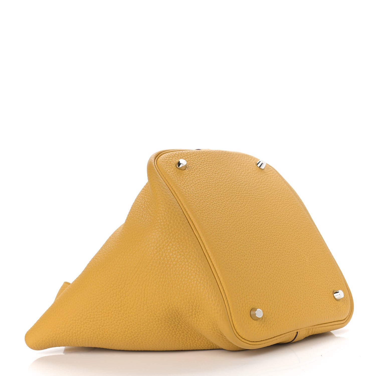 Hermes Taurillon Clemence Picotin Lock 22 MM Jaune Ambre 3 of 9