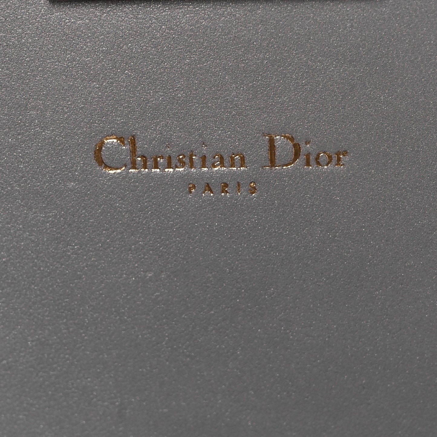 Pearly Lambskin Cannage Miss Dior Promenade Pouch Grey