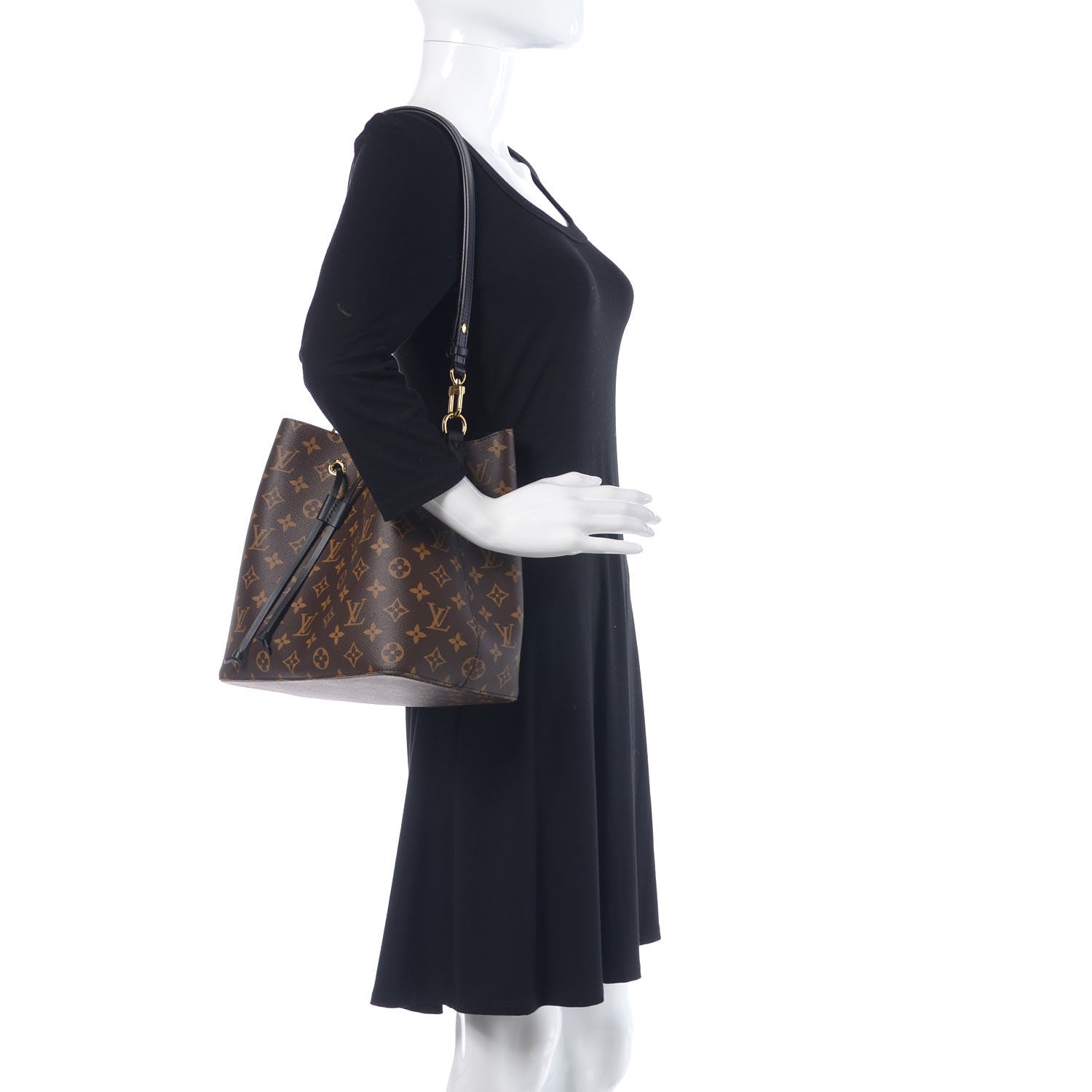 Louis Vuitton Monogram Neonoe MM Black 2 of 8