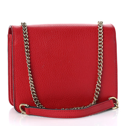 Gucci Dollar Calfskin Small Interlocking G Shoulder Bag Red 3 of 12