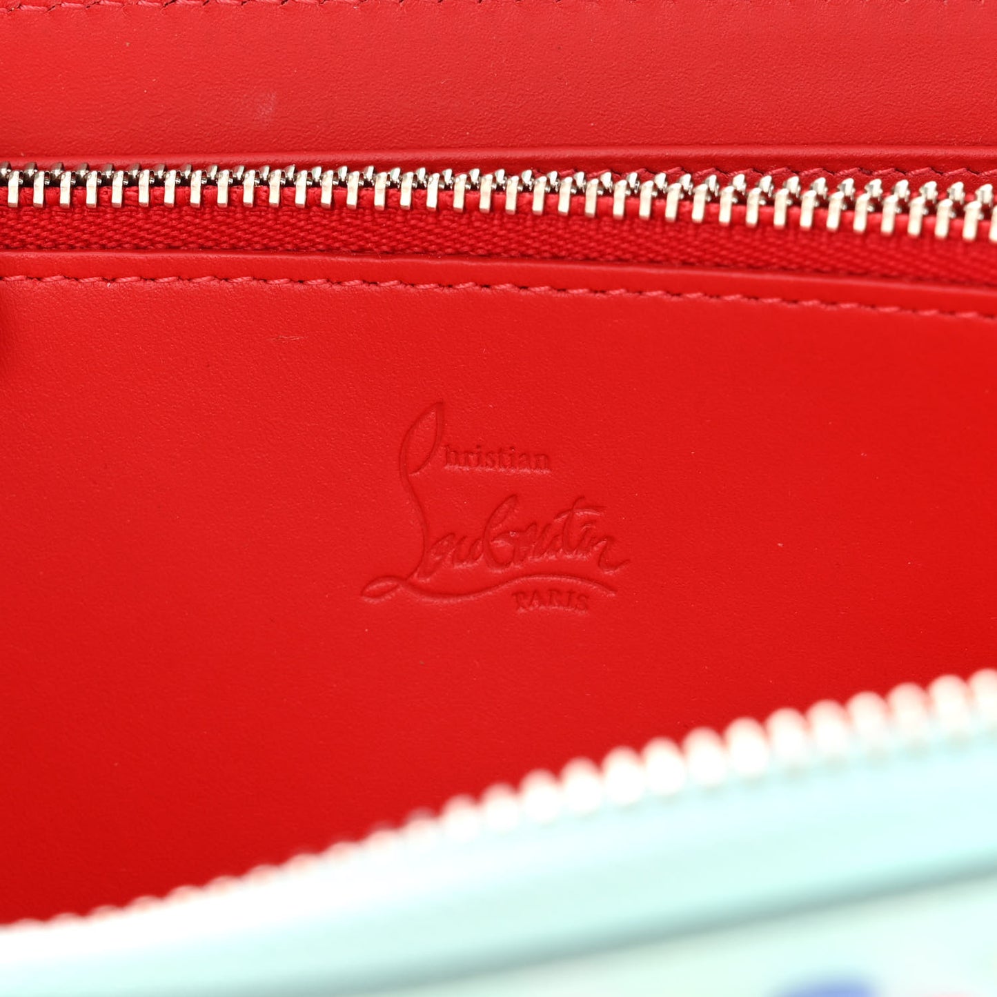 Calfskin Panettone Spiked Zip Around Wallet Source Multicolor