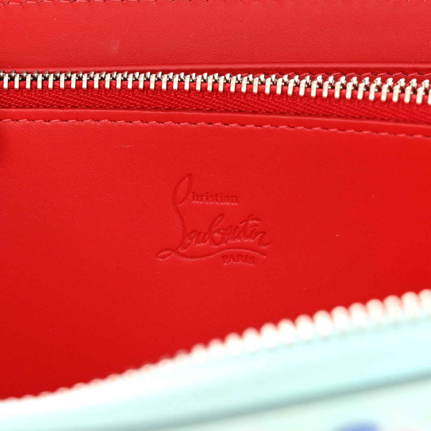 Christian Louboutin Calfskin Panettone Spiked Zip Around Wallet Source Multicolor 6 of 7