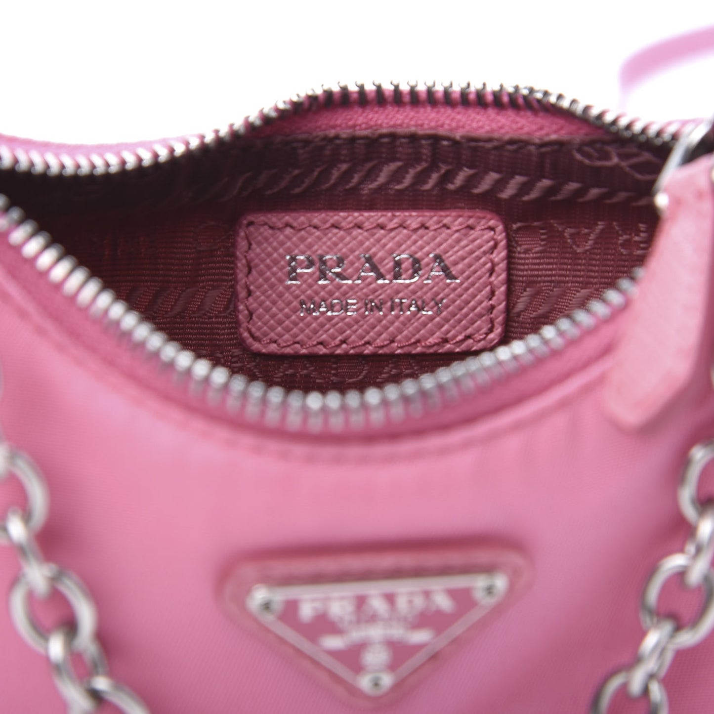 Tessuto Nylon Saffiano Mini Re-Edition 2000 Shoulder Bag Begonia